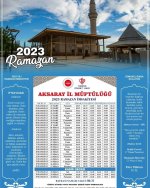 AKSARAY RAMAZAN İMSAKİYESİ 2023